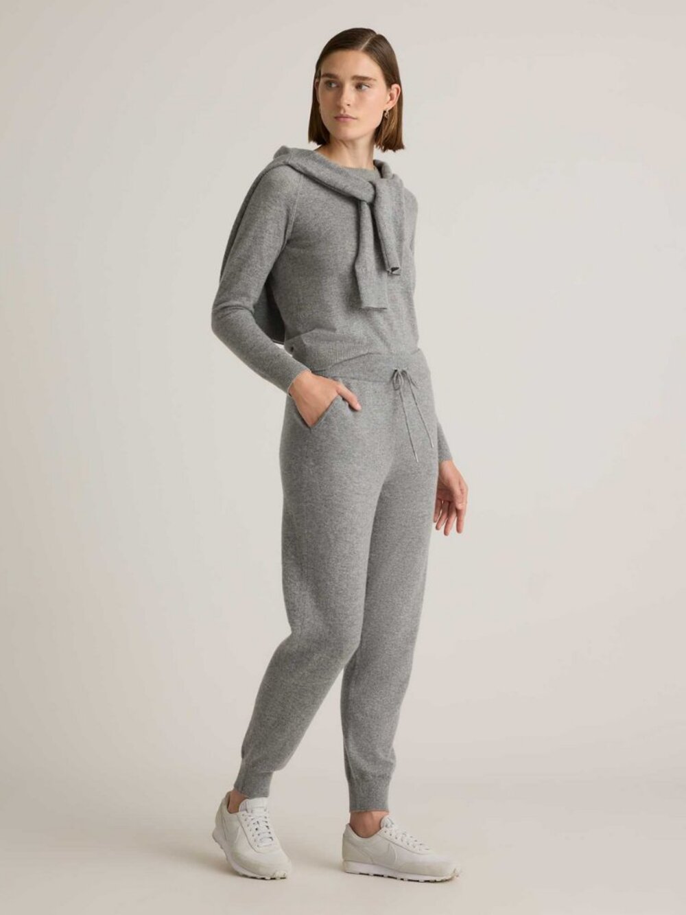 Quince Mongolian Cashmere Sweatpants Heather Gray Joggers Small New With Tags